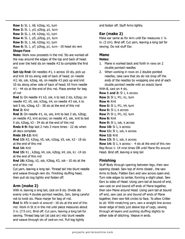 Little Lion Sock Critter