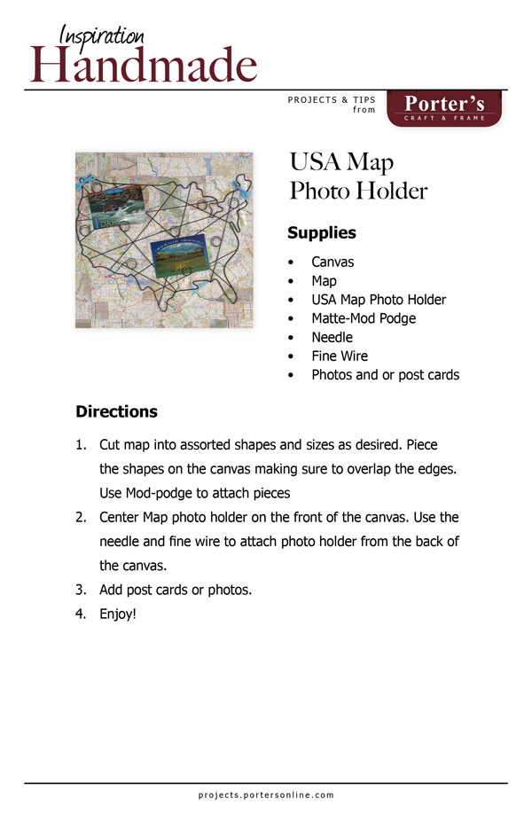 USA Map Holder