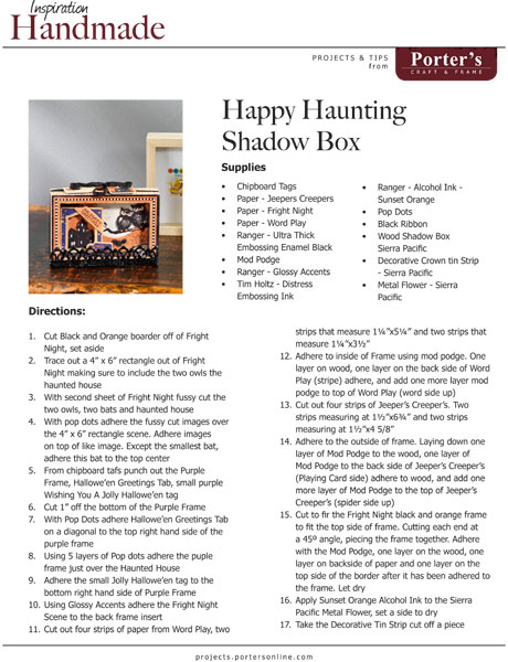 happy haunting shadow box