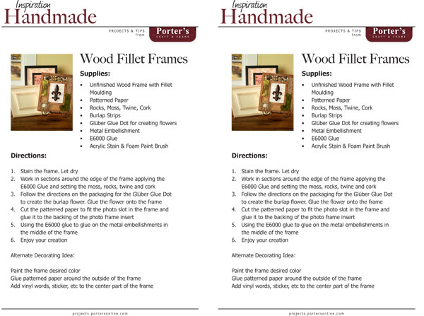 Wood Fillet Frames
