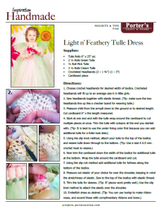 Tulle Dress Project Sheet